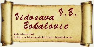 Vidosava Bokalović vizit kartica